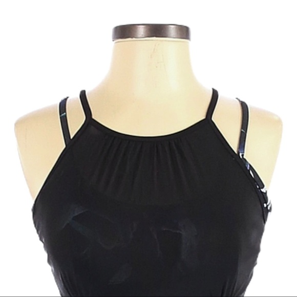 🌺 Balini Sports Mona V Back Floral Blue Active Tank Size XS NWT - Picture 4 of 10